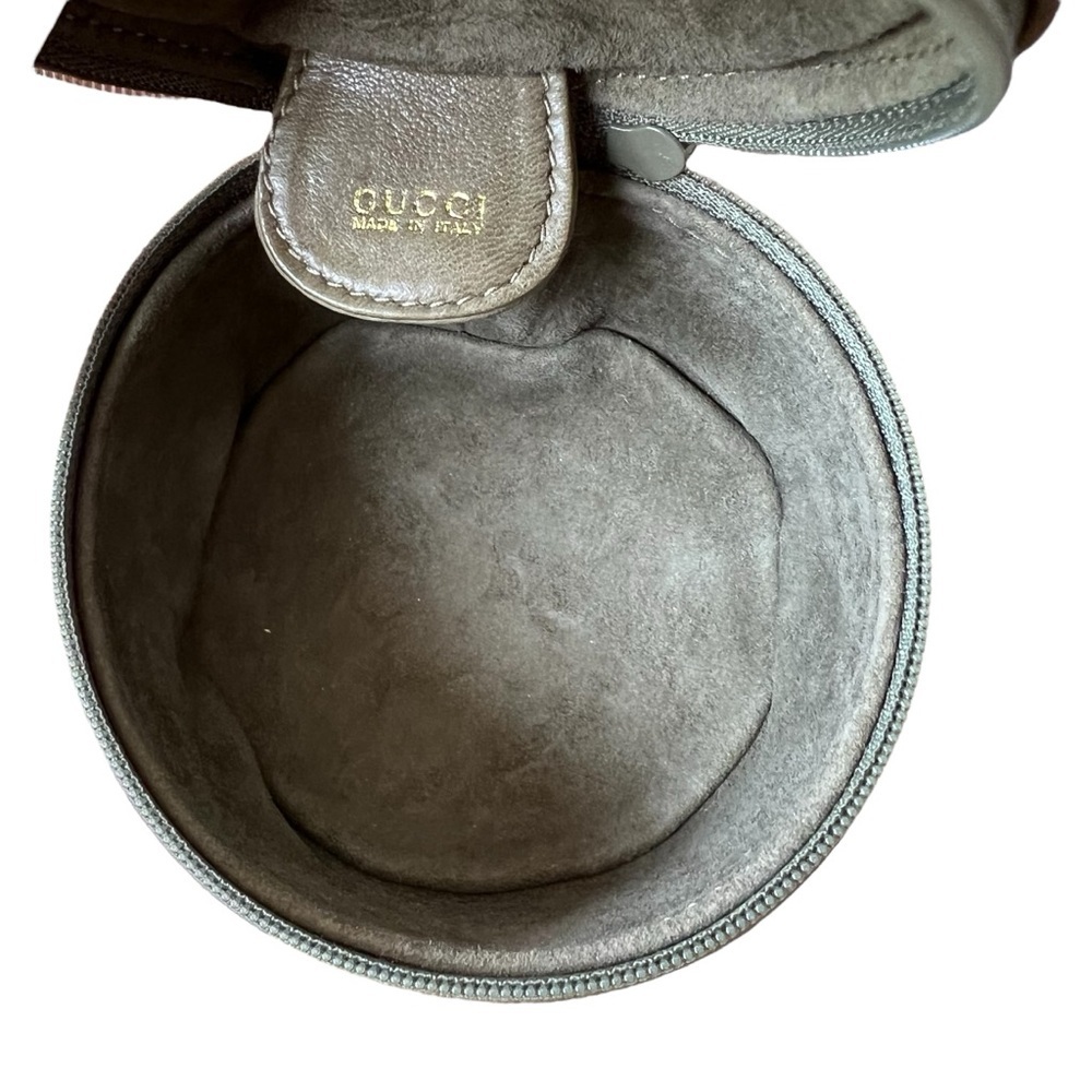 Gucci Vintage Lambskin with Suede Interior Olive Green Jewelry Mini-bag - Picture 10 of 13